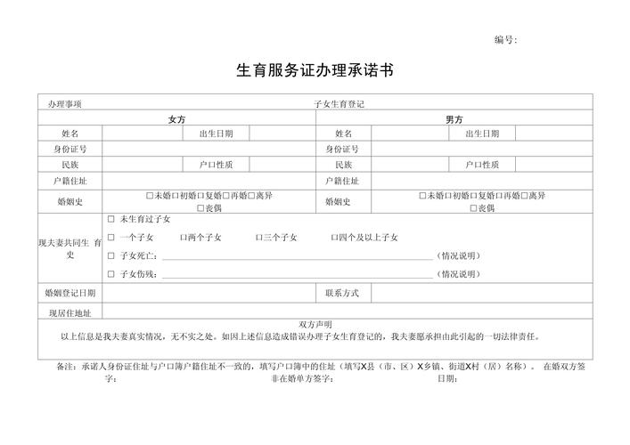  生育服务证