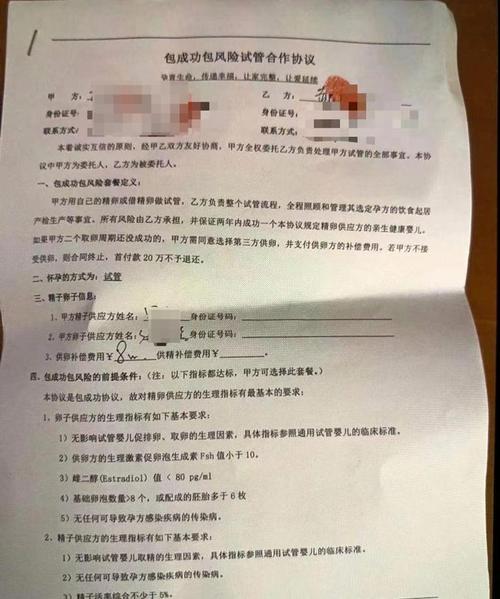 试管婴儿、生殖医疗、成功协议