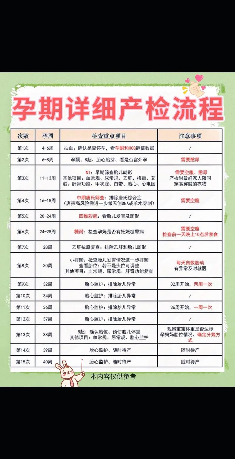 孕检流程