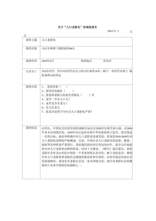  调查报告