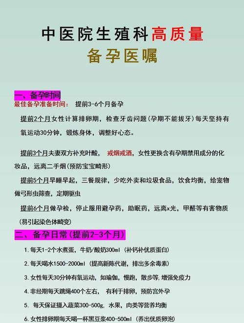  备孕方案