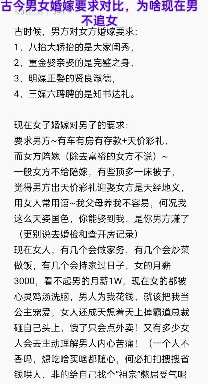 女方要求