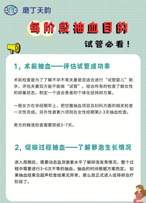 试管婴儿过程中何时需要抽血检查？