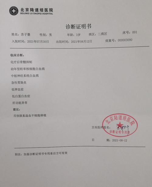  医疗证明